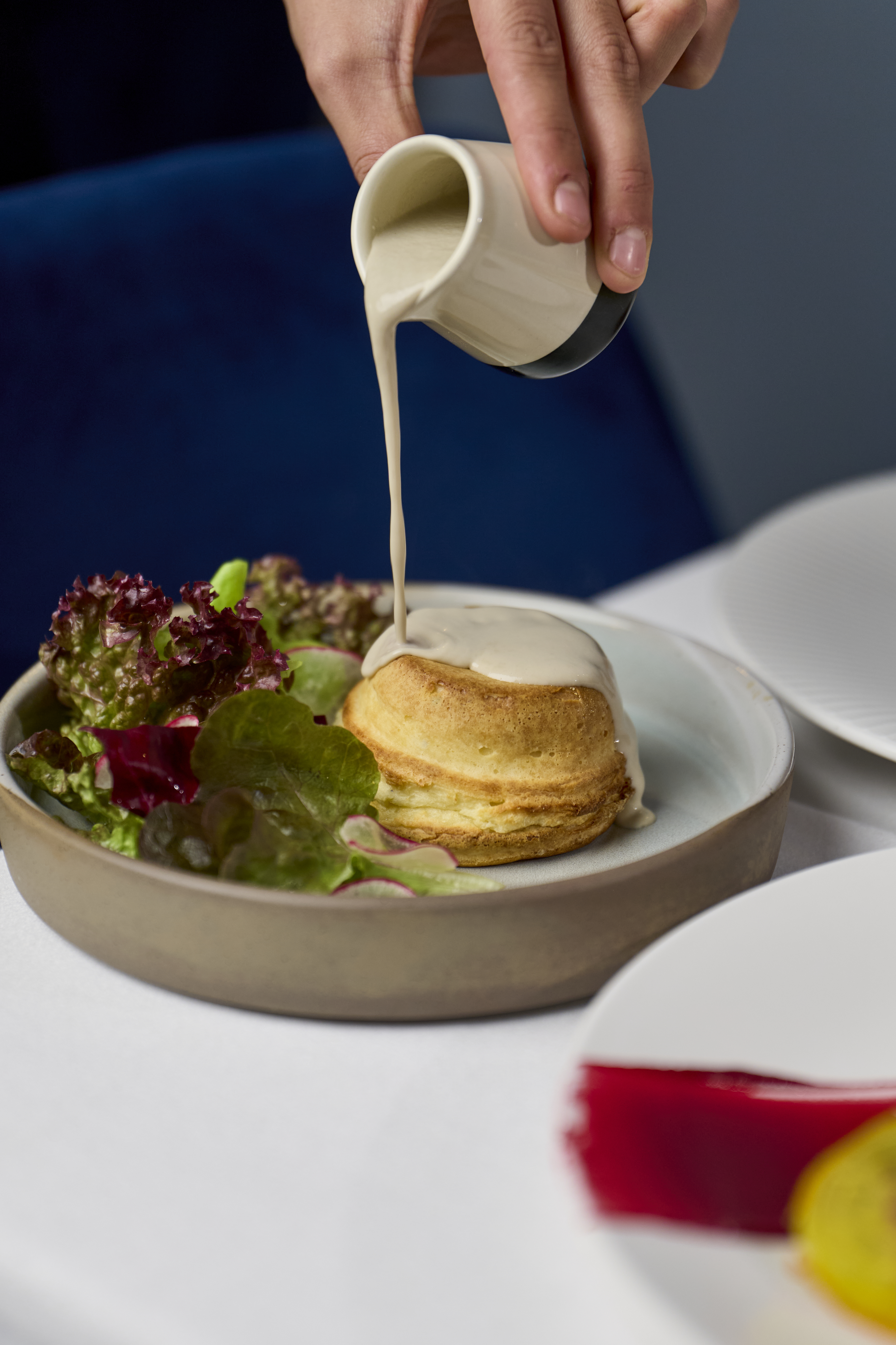 Exquisite South Indian preparation with layered spices and handcrafted presentation